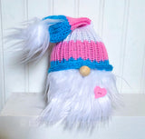 Trans Pride Gnome, LGBTQ Gnome, Knit Plush, Pride Gnome, Small Plush, Gifts for Trans Women, Gift for Trans Guy