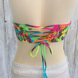Crochet Crop Top - Blacklight Neon Yarn - LOVEFUZZ